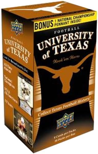NCAA Texas Üniversitesi Üst Güverte Ticaret Kartları-Blaster Kutusu