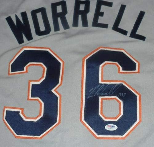 Tim Worrell İmzalı Auto'd San Diego Padres Oyun Kullanılmış Forma Psa / dna Coa Giants-MLB İmzalı Oyun Kullanılmış