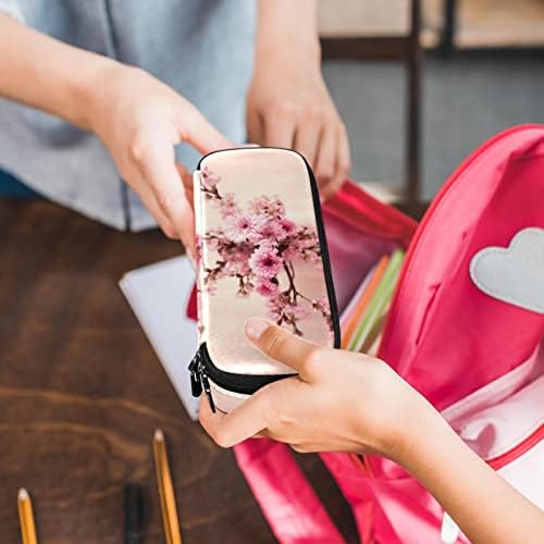 Okul Surpplies Pembe Çiçekler Çocuklar Kalem Kutusu Renkli Kalem Kılıfı Taşınabilir Kızlar kozmetik Çantası masa düzenleyici