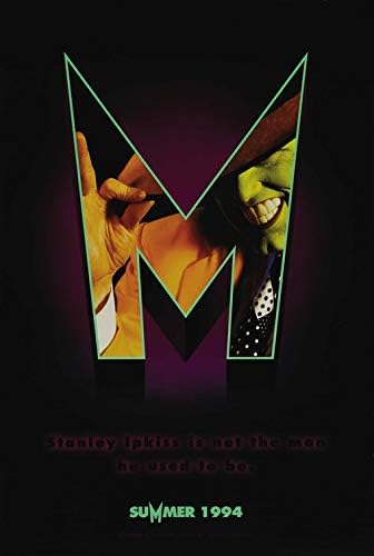 MASKE-13.5 x 20 Orijinal Promosyon Film Afişi 1994 Jim Carrey Cameron Diaz