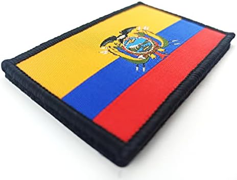 JBCD 2 Paket Ekvador Bayrağı Yama Ekvador Bayrağı Taktik Yama Gurur Bayrağı Yama Giysi Şapka Yama Takım Askeri Yama