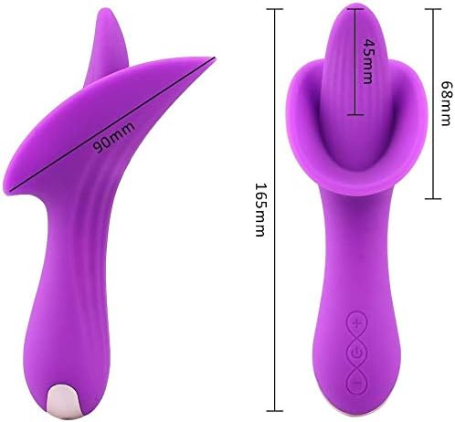 G-spot Klitoris Stimülatörleri Vibratörler, Çok Fonksiyonlu Yalama Dil Vibratör Silikon Fısıltı Sessiz Oral Seks Oyuncak