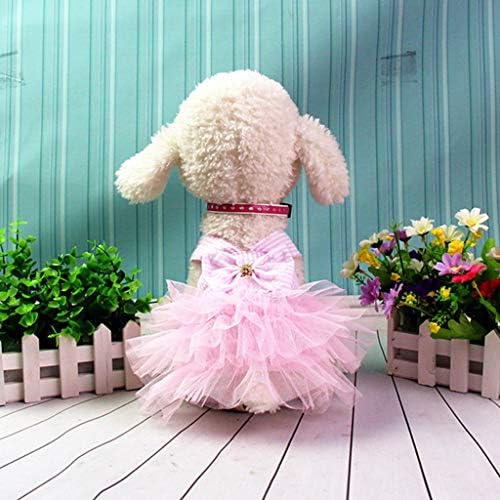 Köpek Gömlek Küçük Köpekler için Kız Pet çizgili elbise Köpek Giysileri Dip Baskı Yaz Kedi evcil köpek kıyafeti Polar