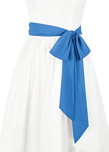 Juweniz kadın Uzun Şifon Kanat bel kemeri Gelin Düğün Nedime Balo Resmi Özel Günlerinde Elbiseler Kemer 3 Geniş