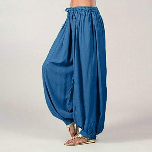 UOFOCO Artı Boyutu Pantolon Kadınlar için Gevşek Yoga Pantolon Düz Renk Rahat Harem Pantolon