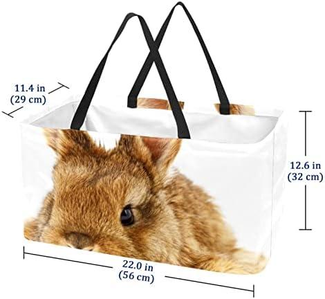 Yeniden kullanılabilir alışveriş sepeti Tavşan Tavşan Taşınabilir Katlanır Piknik Bakkal torbaları çamaşır sepeti