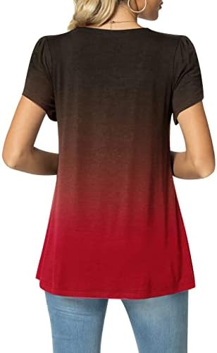 Kadın Düz Renk Üst Hafif Kare Boyun Kısa Kollu T Gömlek Gevşek Fit Bluzlar Yaz Casual Basit Tops