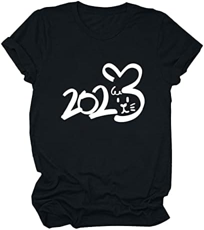 Bayan Sonbahar Yaz Gömlek Kısa Kollu Giyim Crewneck Pamuk Grafik Komik Artı Boyutu Bluz Tee Kadınlar için KD KD
