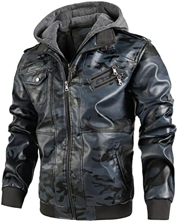 ADSSDQ Kışlık Mont Erkekler İçin, Uzun Kollu Egzersiz Ceket Erkek Artı Boyutu Kış Vintage Hoodies Fit Kazak Thick6