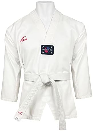 Victorbudo ABD TEKA Taekwondo 7.5 OZ Üniforma Gi Hafif Dövüş Sanatı Eğitim Yarışması-Ücretsiz Beyaz Kemer-Boyutları
