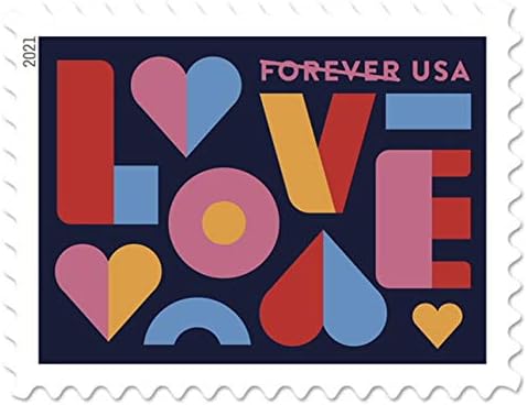 Aşk 2021 Sonsuza Posta Pulları Levha 20 ABD Posta Birinci Sınıf Sevgililer Düğün Kutlama Yıldönümü Romantik Parti