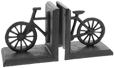 HomArt Bisiklet Bookend, Dökme Demir-Siyah, 3,25 inç Uzunluk
