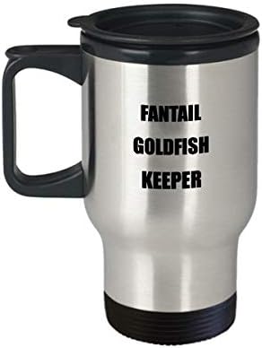 Fantail Goldfish Kaleci 14 oz Yalıtımlı Seyahat Kupa - Komik Balık kahve bardağı Hediye Erkekler ve Kadınlar İçin