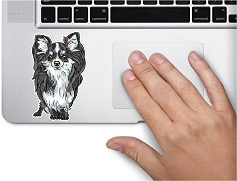 Köpek Uzun Saç Chihuahua 3.5x2. 1 inç Sticker Çıkartma kalıp Kesim Vinil Yapımı ve ABD'de Sevk