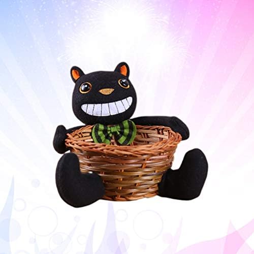 Abaodam Mini Güzel Kedi Cadılar Bayramı Şeker Depolama Sepeti Taşınabilir Gıda Depolama Sepeti Cadılar Bayramı Partisi