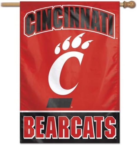 NCAA Cincinnati Bearcats Banner28x40 Dikey Afiş, Takım Renkleri, Bir Boyut