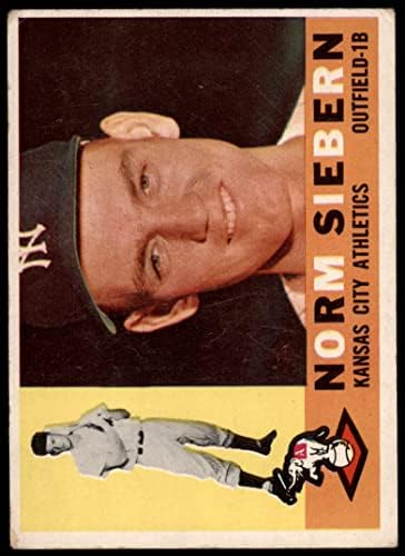 1960 Topps 11 Norm Siebern Kansas City Atletizm (Beyzbol Kartı) İYİ Atletizm
