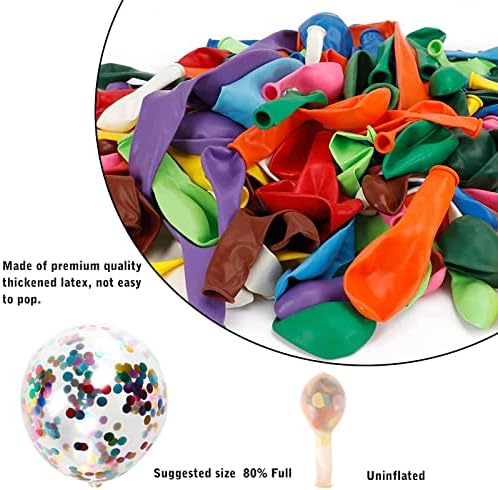 Renkli Balon Çelenk Kemer Kiti 112 adet Doğum Günü Partisi Süslemeleri ile 11 Renkli Konfeti Lateks Balonlar Çocuklar
