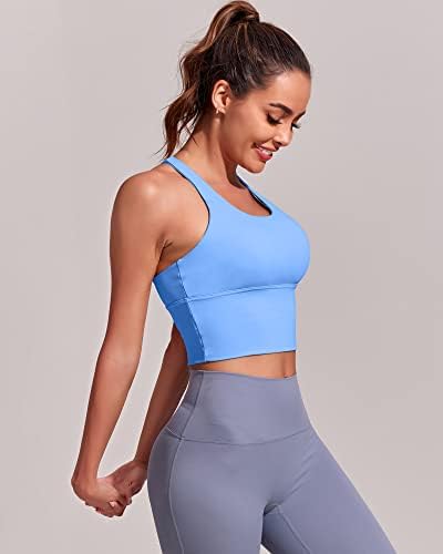 Kadın Spor Sütyen Longline Spor Kırpma Üstleri Tankı Spor Kaşkorse Yoga Egzersiz koşu tişörtü