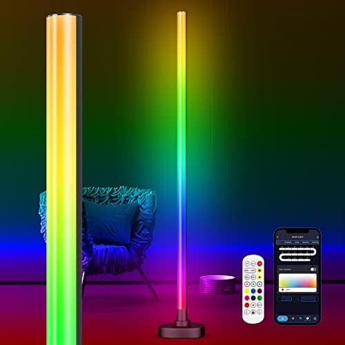 Kaven RGB Zemin Lambası, Modern Led Köşe Zemin Lambası, RGB Renk Değiştirme WiFi App Kontrollü Akıllı Zemin lambası,