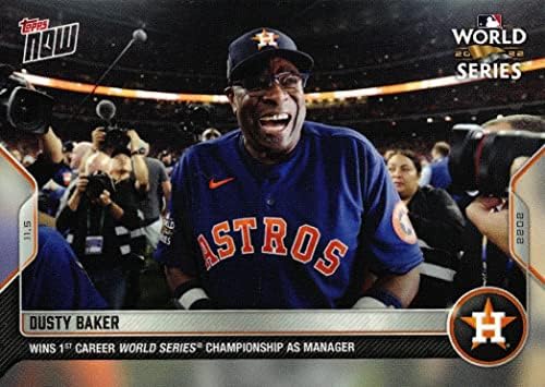 2022 Topps Now 1162 Dusty Baker Beyzbol Kartı Astros-Yönetici olarak 1. Kariyer Dünya Serisi Şampiyonasını Kazandı
