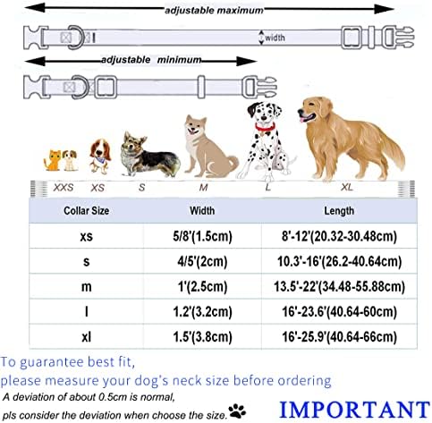 DOGWONG Pamuk köpek tasması Yay ile, Pembe Pet Yaka Dayanıklı Ayarlanabilir Köpek Yaka Küçük Orta Büyük Köpekler için