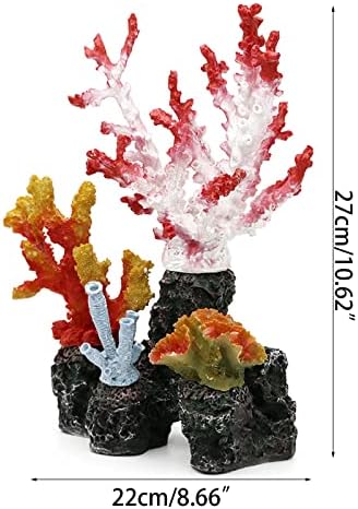 chengzuı Yapay Mercan Akvaryumlar için Mercan Süsler Akvaryum Dekor Polyresin Simülasyon Mercan Balık Tankı Resif