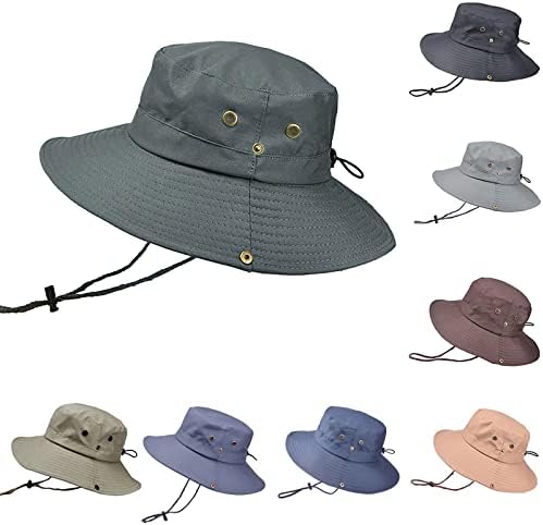 Unisex Katı Su Geçirmez Klasik Kova Şapka Boonie Şapka Geniş Ağız güneş şapkası çene kayışı balıkçı şapkası Katlanabilir