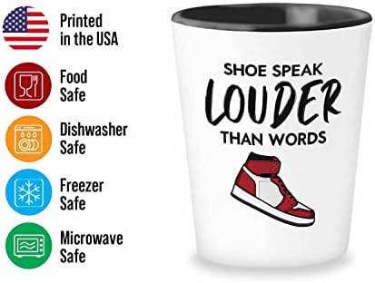 Kabarcık Hugs Sneakers Sevgilisi Atış Cam 1.5 Oz - Ayakkabı Kelimelerden Daha Yüksek Sesle Konuşur-Toplayıcı spor