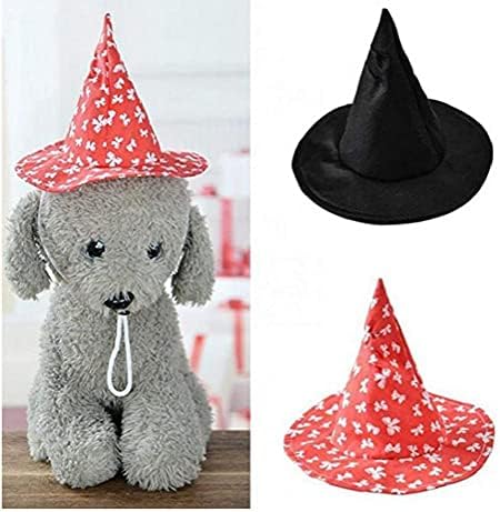 Froiny 1 adet Pet cadı şapkası Köpek Kedi Sevimli Cosplay Şapka Cadılar Bayramı Partisi Dekorasyon cadı Şapkası Pet