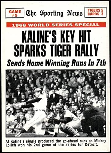 1969 Topps 166 1968 Dünya Serisi-Oyun 5-Kaline'nin Kilit Vuruşu Sparks Tiger Rallisi Al Kaline/Tim McCarver St.