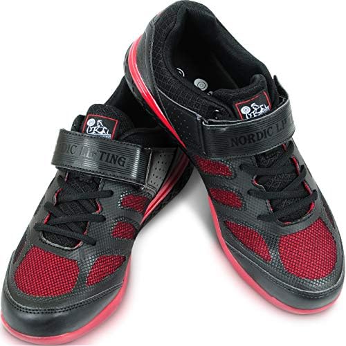 Ayakkabı Venja Boyutu 8.5 ile İskandinav Kaldırma Duvar Topu 14 lb Paket - Siyah Kırmızı