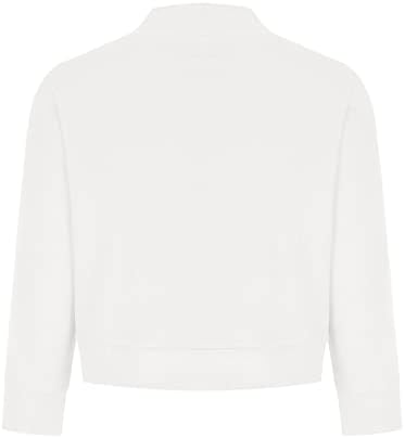 Kadın Açık Ön Ofis İş İş Kırpma Takım Elbise Blazer Ceket 3/4 Kollu Blazer Açık Ön Hırka Takım Elbise Ceket