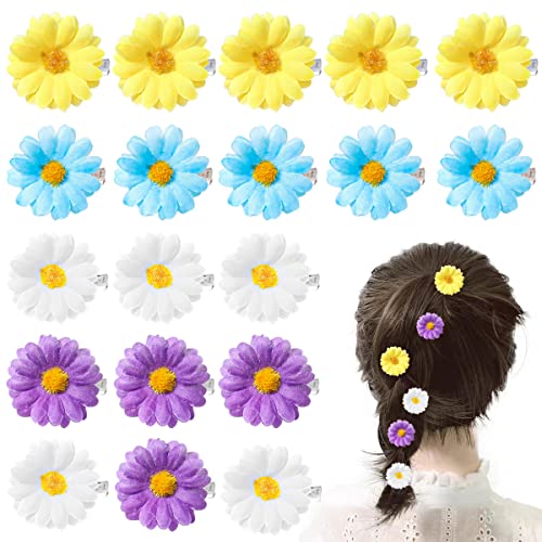20 ADET Papatya Çiçek saç tokası s,Kadınlar Tatlı Çiçek Yan saç tokası,Küçük Güneş Çiçek Tokalar,Mini Çiçek saç tokası