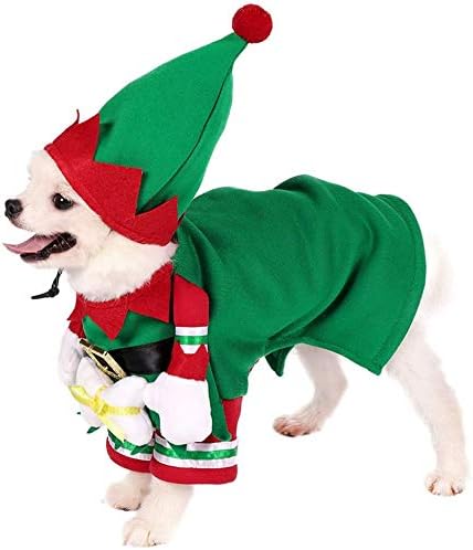 Mogoko Köpek Kedi Noel Elf Kostüm, komik Pet Cosplay Elbise ile Kap, köpek Polar Kıyafetler Sıcak Giysiler için Xmas