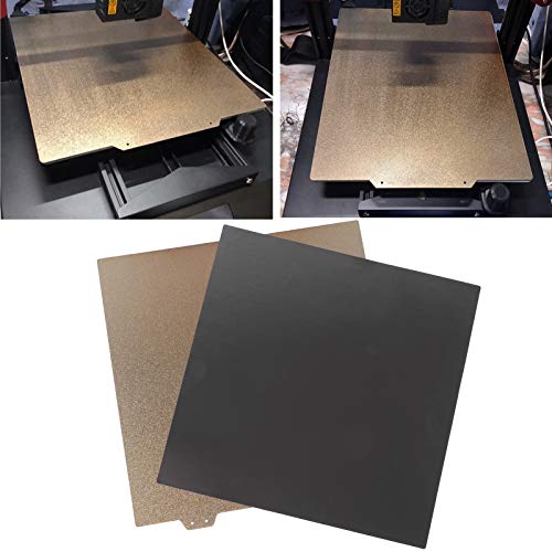 355x355mm Bahar Çelik levha 3D Baskı Yapı Plaka Altın PEI Tozu + Manyetik Etiket Voron 350 V2