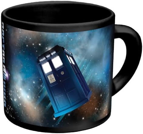 Doctor Who Kaybolan TARDIS Kahve Kupası-Sıcak Sıvı Ekleyin ve Tardıs'in Londra'dan Yıldızlara Taşınmasını İzleyin-Eğlenceli