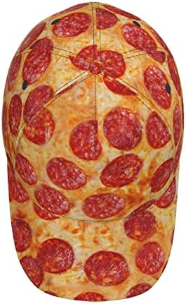 3D Pizza Pepperoni beyzbol şapkası Snapback Şapka Erkekler ve Kadınlar için Ayarlanabilir kafa bandı Bandı, Düz Fatura