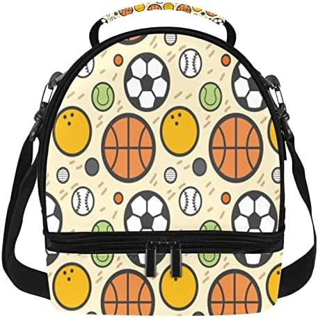 Spor Basketbol Futbol Futbol Beyzbol Yalıtımlı Kolay Zip Kilit Açılıp Kapanabilir Öğle Yemeği Çantası Bento Kutuları