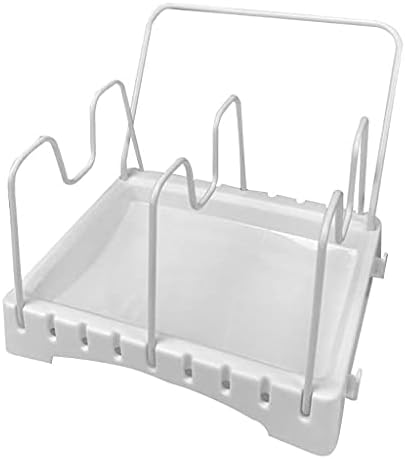 SAWQF Ayarlanabilir mutfak düzenleyici tencere kapağı rafı Genişletilmiş paslanmaz çelik kaşık Plaka Tutucu Raf Bulaşık