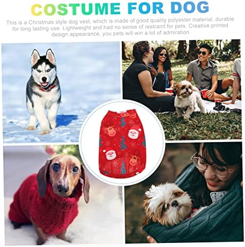 Balacoo Dekor Giyim Yelek Köpek Dekoratif Kıyafet Tarzı Güzel Pet baskılı giysiler Konfeksiyon Noel Temalı Kostüm