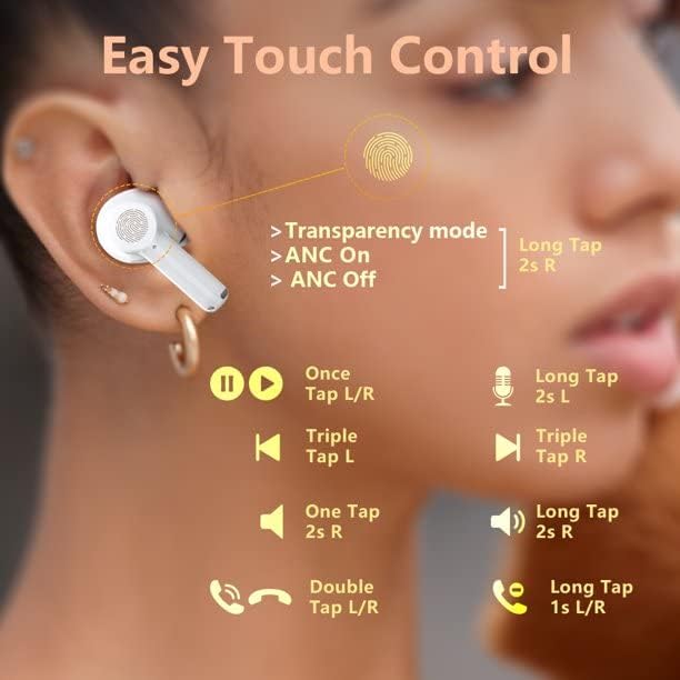 LADUMU Kulak Tomurcukları Gürültü İptal Gerçek Kablosuz İnteraktif Kulaklık iPhone için kablosuz Oyun için Hafif kulak