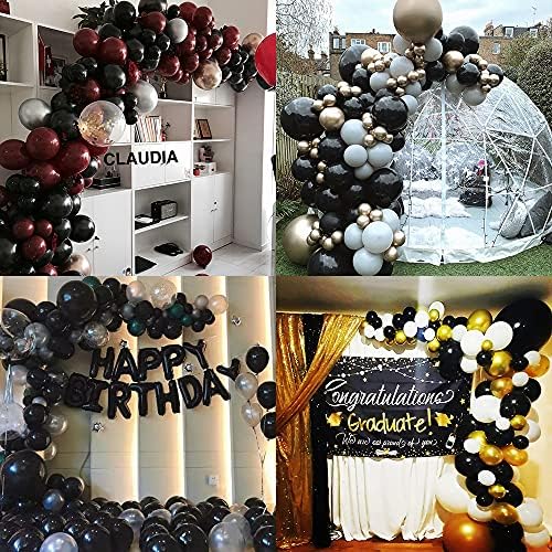 5 inç Siyah Balonlar, 100 adet Küçük Lateks Mini Siyah Parti Balonları Bebek Duş Doğum Günü Düğün Yıldönümleri Bekarlığa