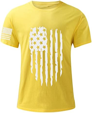 Bmısegm Yaz Spor Gömlek Erkekler Erkek Yaz Bağımsızlık Günü Moda Rahat Baskılı T Gömlek Kısa Kollu Gece Gömlek