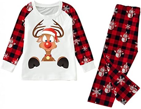 Noel Baba Pijama Aile Eşleştirme için Noel Aile Pjs Tatil aile pijamaları Eşleşen Setleri Pamuk