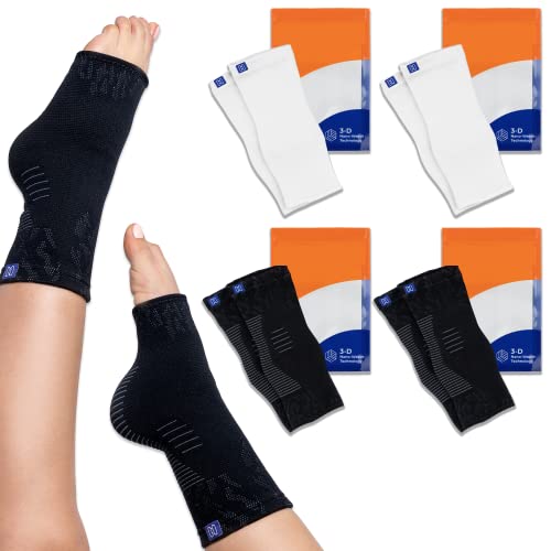 NanoSocks varis çorabı 4'lü Paket - Parmaksız (Küçük, 2 Çift Siyah + 2 Çift Beyaz)