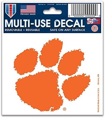 WinCraft NCAA Clemson Tigers Decal3x4 Çok Kullanımlı Çıkartma, Takım Renkleri, Bir Boyut