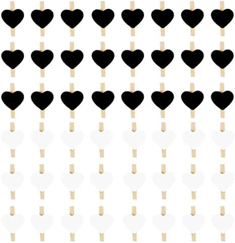NUOBESTY yılbaşı dekoru 100 ADET Ahşap Kalp Clothespins Dekoratif Fotoğraf Zanaat Klipleri Ahşap El Sanatları Kelepçe