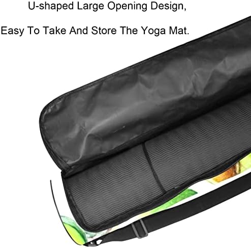 Avokado Tropikal Meyve Yoga Mat Çanta Tam Zip Yoga Taşıma Çantası Kadın Erkek, egzersiz yoga matı Taşıyıcı Ayarlanabilir