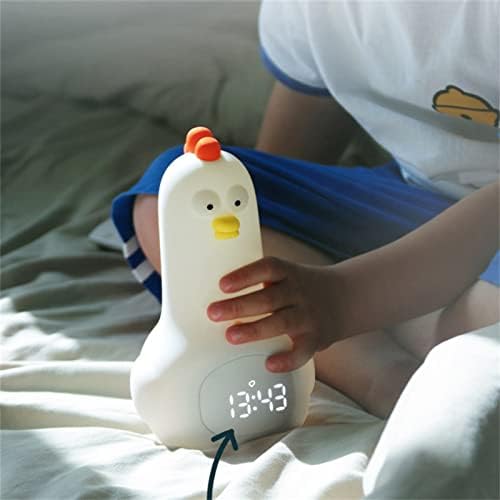 Çocuklar için Gece Lambası Sevimli Gece Lambası Tavuk Çocuk çalar saat Yumuşak Silikon Taşınabilir Kreş Lamba Çocuk